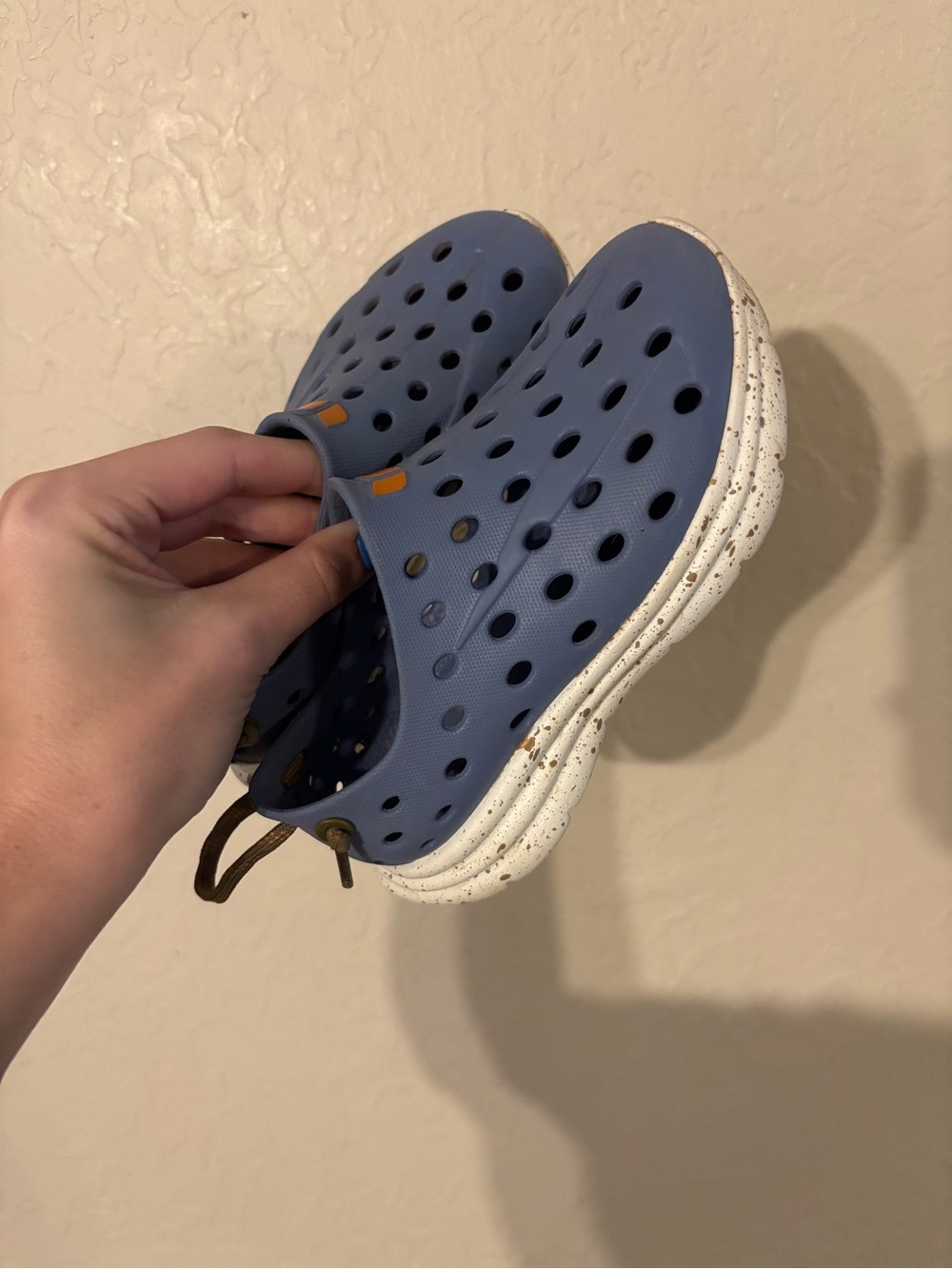 Kids Blue Water Shoes with White Speckled Sole